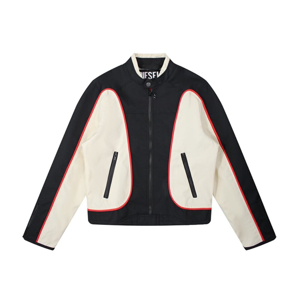 Black And White Color Matching Jacket Diesel